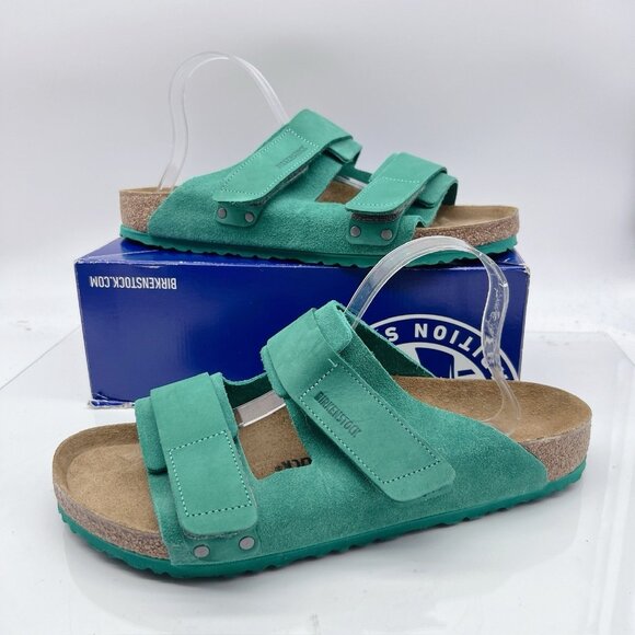 Birkenstock Uji Sandal Nubuck-Suede Leather Digital Green EU 45 Mens US 12- 12.5